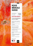 REVUE MEDICALE SUISSE, N° 731 - 24 mars 2021 - Nutrition-Obésité