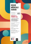 REVUE MEDICALE SUISSE, N° 803 - 9 novembre 2022 - Médecine de première ligne