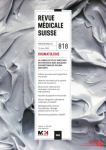 REVUE MEDICALE SUISSE, N° 818 - 15 mars 2023 - Rhumatologie