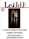 LE JOURNAL DU DROIT DES JEUNES, N° 425 - Mai 2023 - Les droits de l'enfant devant la CEDH