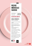 REVUE MEDICALE SUISSE, N° 819 - 22 mars 2023 - Nutrition-obésité